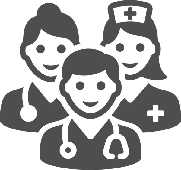 Doctor Hospital Personal Hombre Icono Categoría Hospitales Atención Médica — Vector de stock