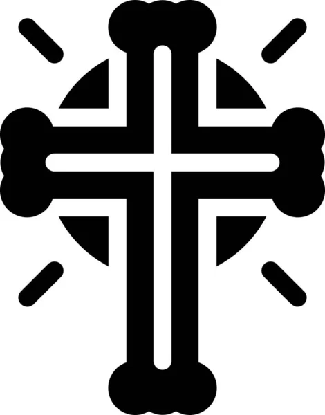 Christianity Σταυρό Σύμβολο Πάσχα Ημέρα Εικονίδιο Στην Κατηγορία Πάσχα — Διανυσματικό Αρχείο