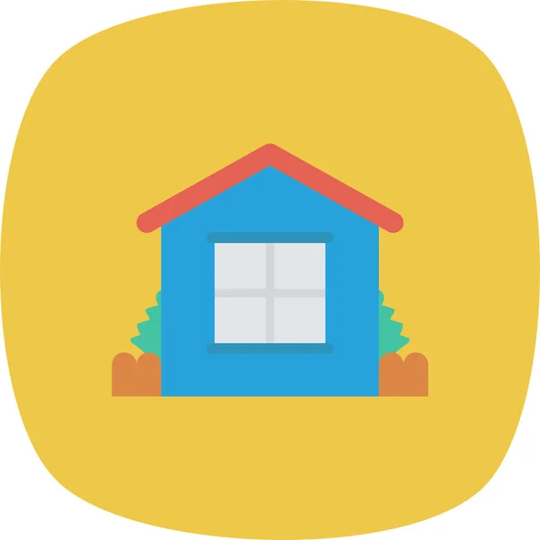 Building Home House Icon Badge Style — Stock Vector