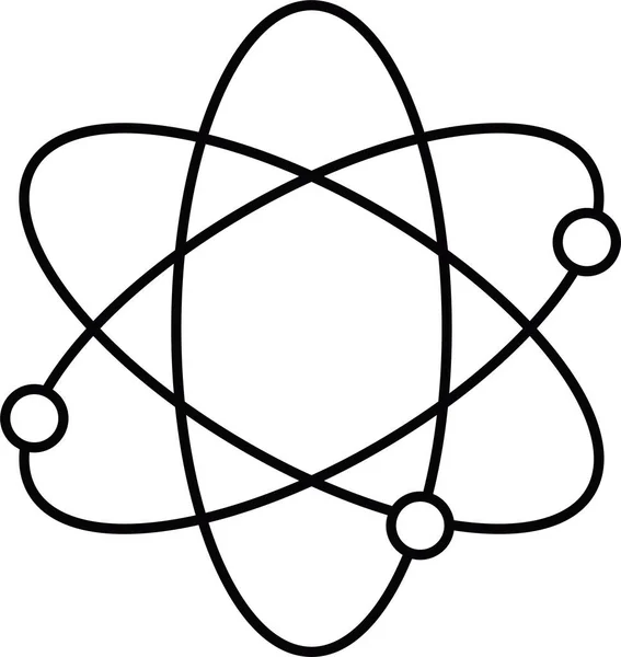 原子分子科学图标的轮廓风格 — 图库矢量图片