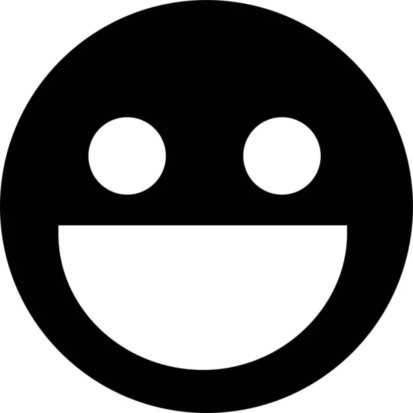 Emozione Emoji Icona Essenziale Stile Solido — Vettoriale Stock