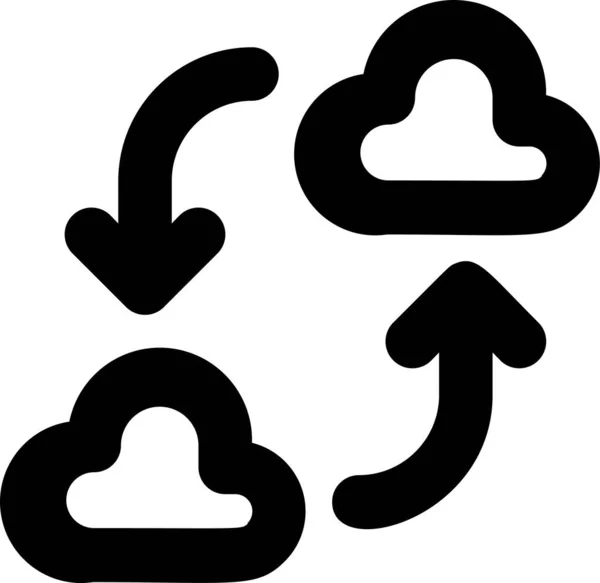 Computer Website Cloud Sharing Symbol — Stockvektor