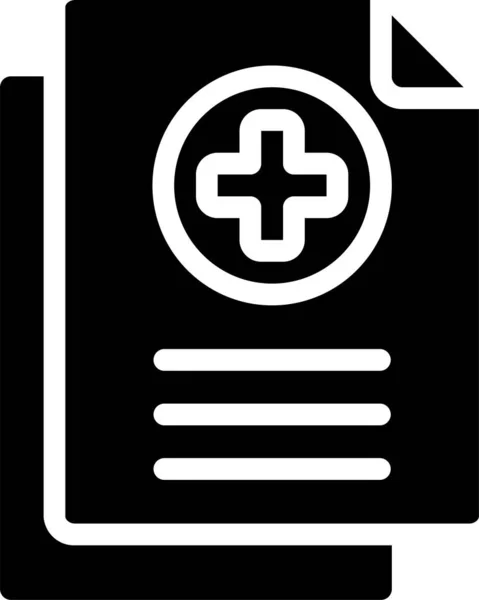 Dokument Ordner Symbol Der Kategorie Krankenhäuser Gesundheitswesen — Stockvektor