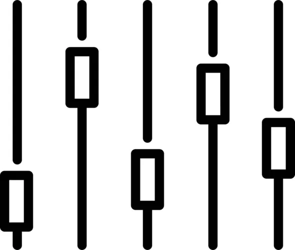 Geschäftsdiagramm Datensymbol Outline Stil — Stockvektor