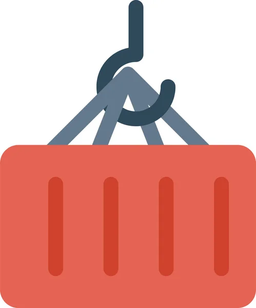 Container Crane Hook Icon Flat Style — 图库矢量图片