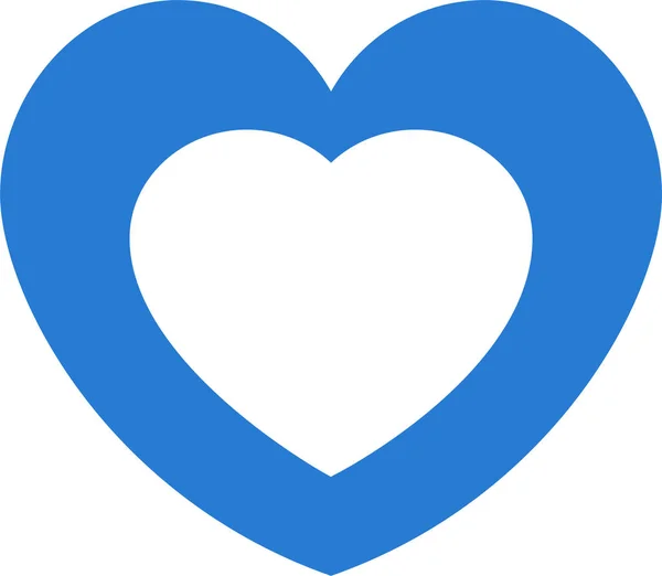 Coeur Cœurs Aiment Icône Dans Style Solide — Image vectorielle