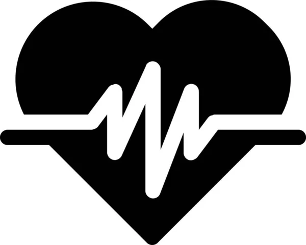 Elektrokardiogramm Gesundheitswesen Gesunde Ikone Solidem Stil — Stockvektor