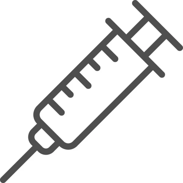 Injection Syringe Vaccine Icon — 图库矢量图片