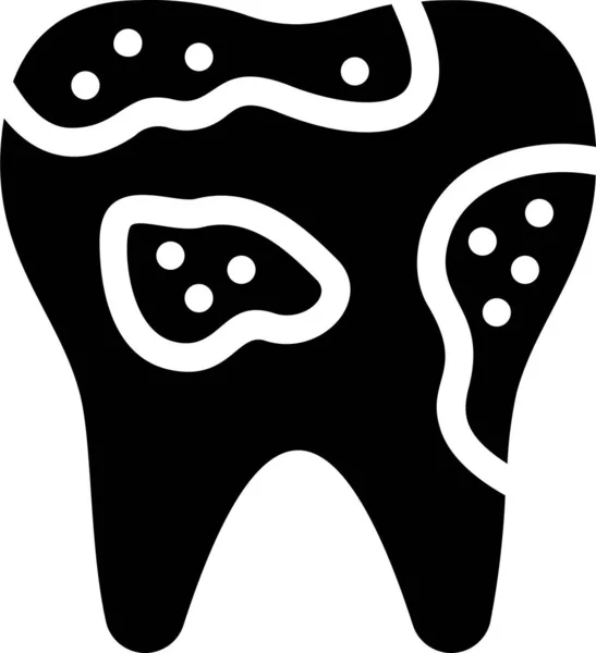 Caries Çürümüş Diş Bakımı Ikonu — Stok Vektör