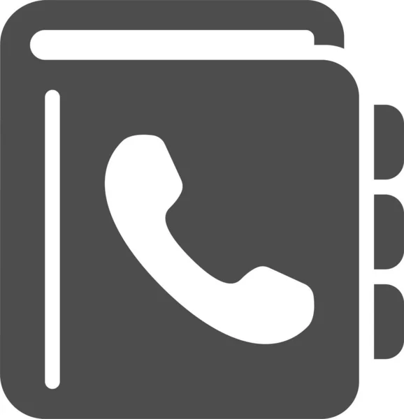 Telefon Rehberi Telefon Dizini Adres Defteri Simgesi — Stok Vektör