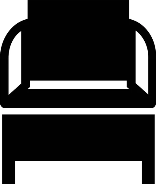 Arm Chair Decor Icon Solid Style — 图库矢量图片