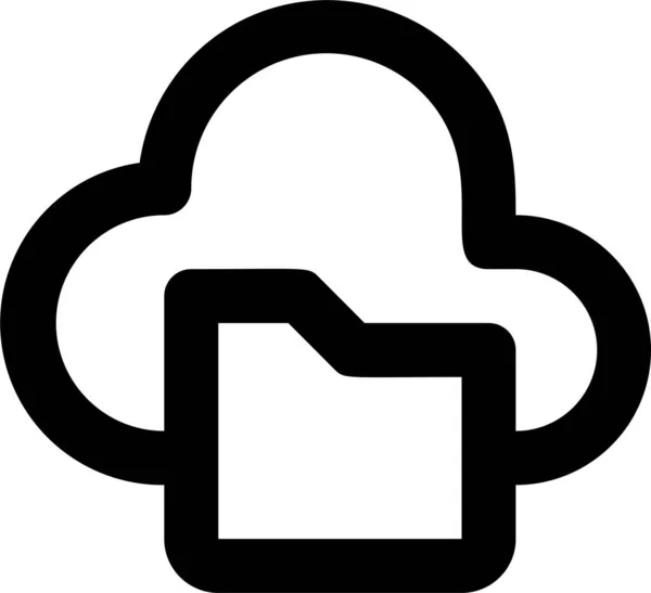 Website Cloud Map Bestand Pictogram — Stockvector