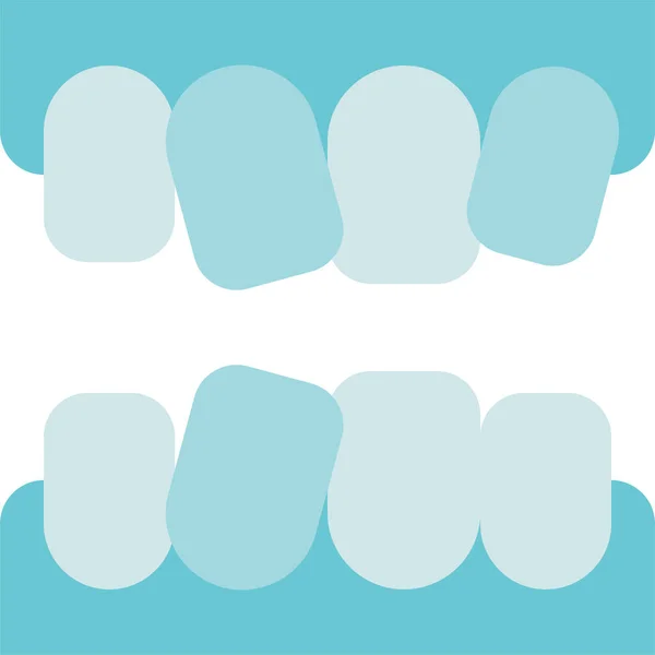 Crooked Dental Care Dentist Icon — Stock Vector