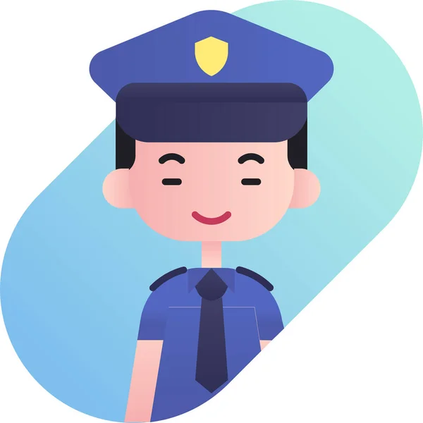 Avatar Boy Chinese Icon Flat Style — 图库矢量图片