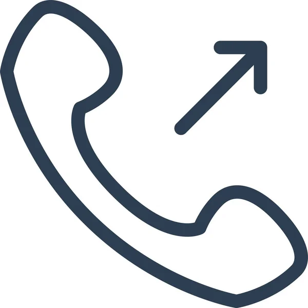 Telefon Telefon Komórkowy Ikona Stylu Zarys — Wektor stockowy