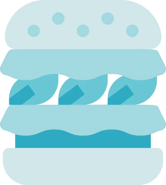 Élelmiszer Vegetáriánus Vegán Burger Ikon — Stock Vector