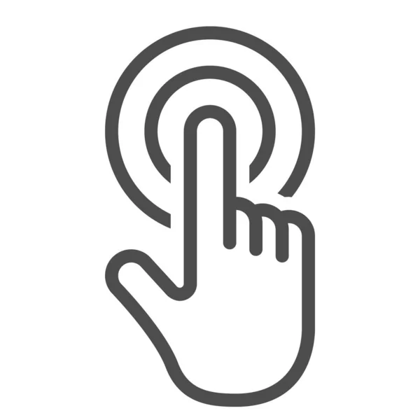 Finger Hand Touch Icon Solid Style — 图库矢量图片