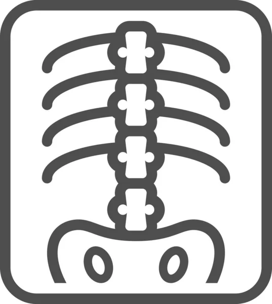 Иконка Рентгеновского Снимка Груди — стоковый вектор