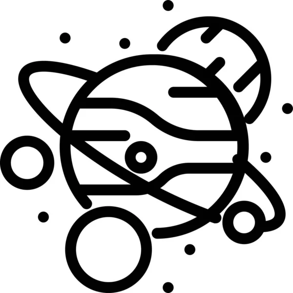 Adventure Astronomy Galaxy Icon Outline Style — 图库矢量图片
