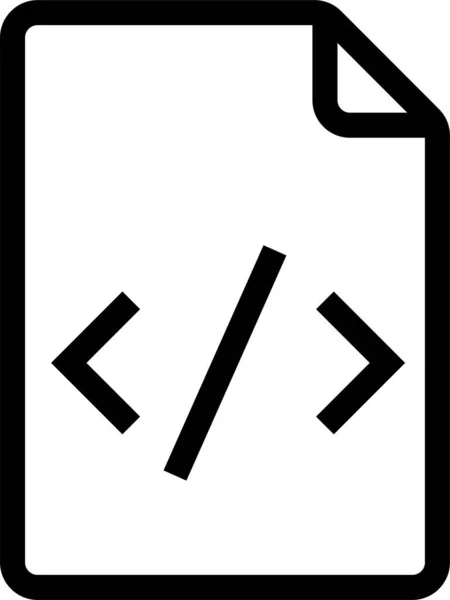 Dokumentationssymbol Für Codedokumente Umrissstil — Stockvektor