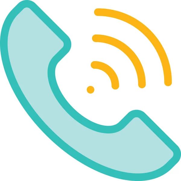 Κλήση Εικονίδιο Του Κινητού Τηλεφώνου Στυλ Γεμάτο Περίγραμμα — Διανυσματικό Αρχείο