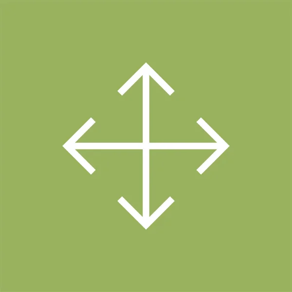 Pfeile Kreuzen Richtungssymbol Abzeichenstil — Stockvektor