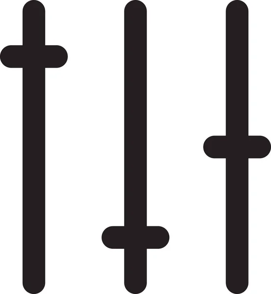 Значок Еквалайзерної Медіа Музики Стилі Контурів — стоковий вектор