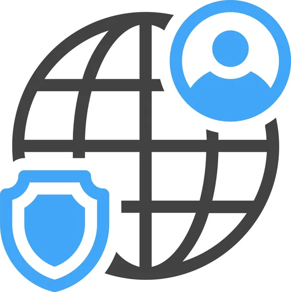 Web Geliştirme Genel Güvenlik Duvarı Simgesi — Stok Vektör