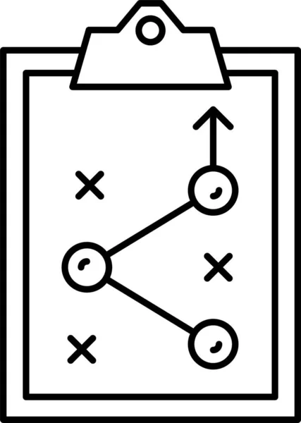 Значок Спортивного Документа Контурному Стилі — стоковий вектор