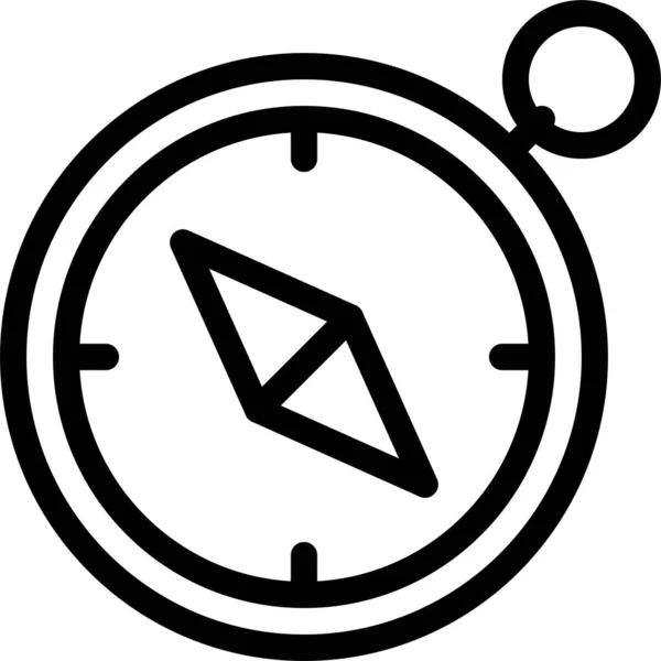 Kompass Richtung Symbol Umriss Stil — Stockvektor