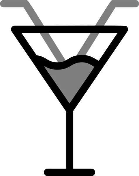 Cocktail Drink Honeymoon Icon Love Romance Category — 图库矢量图片