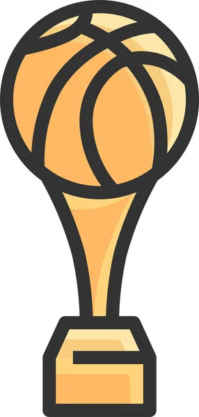 Икона Чемпионата Мира Футболу Стиле Заполненного Контура — стоковый вектор