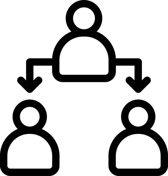 Group Leader Management Icon Outline Style — 图库矢量图片