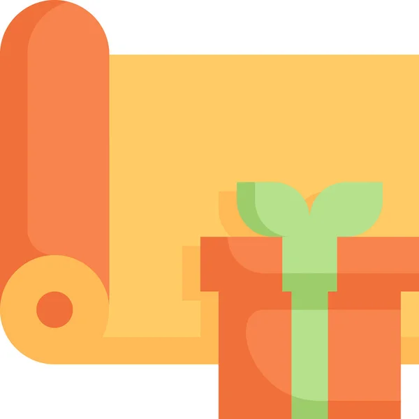 Gift Wrapping Online Shopping Wrap Icon — Stock Vector