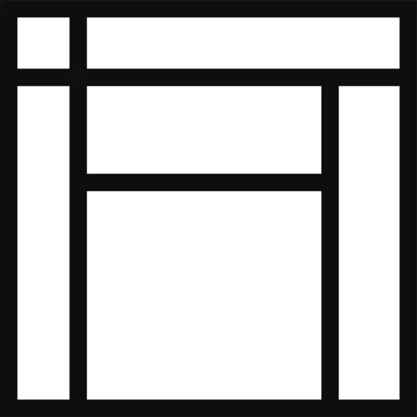 Иконка Оформления Интерфейса Стиле Outline — стоковый вектор