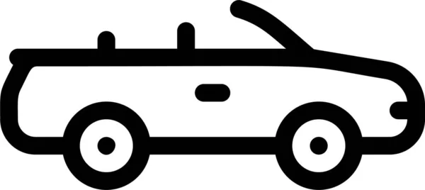 Automobile Cabriolet Icona Convertibile Veicoli Modi Categoria Trasporto — Vettoriale Stock