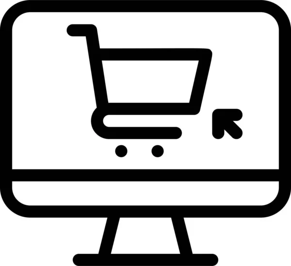Ecommerce Αγορά Online Κατάστημα Εικονίδιο Στην Κατηγορία Shopping Ecommerce — Διανυσματικό Αρχείο