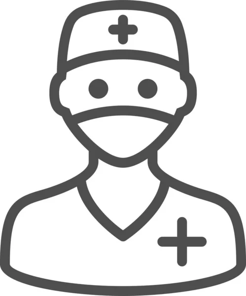 Doctor Face Mask Surgeon Icon — 图库矢量图片