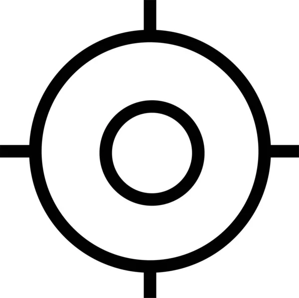 Иконка Позиции Круга Стиле Наброска — стоковый вектор