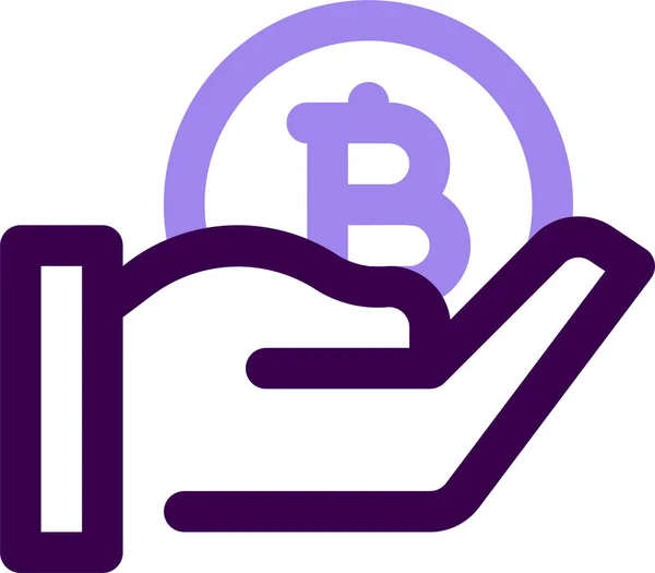 Cryptocurrency Digital Currency Bitcoin Icon — Stock vektor