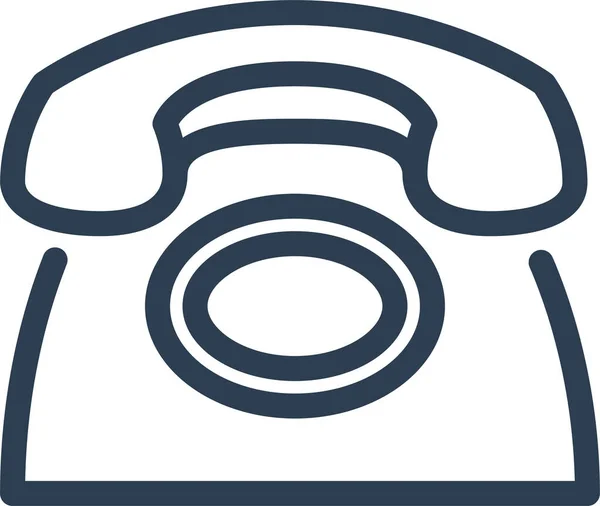 Κλήση Εικονίδιο Σταθερού Τηλεφώνου Στυλ Περίγραμμα — Διανυσματικό Αρχείο
