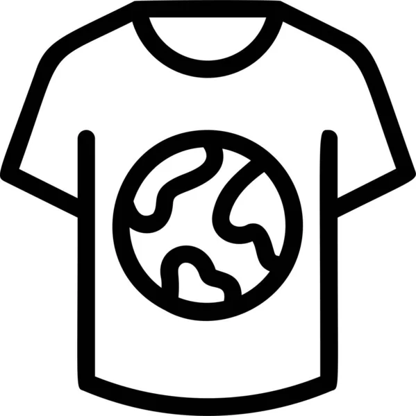 Campagne Terre Jour Terre Sur Shirt Icône Dans Catégorie Écologie — Image vectorielle