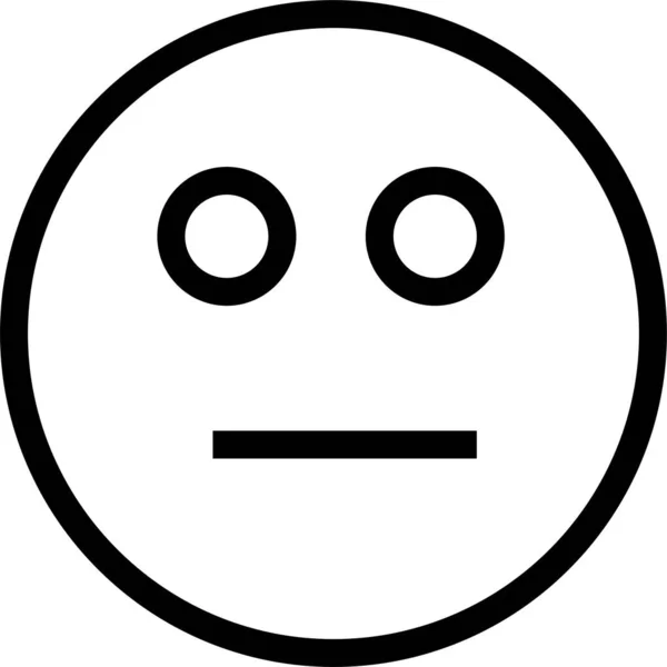 Emoji Emozione Icona Essenziale Stile Contorno — Vettoriale Stock