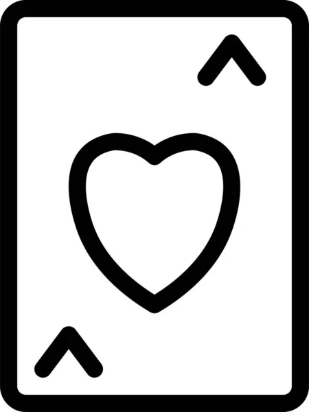 Ikona Gry Hazardowej Kasynie Zarysie — Wektor stockowy