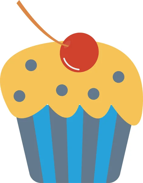 Αρτοποιείο Cupcake Εικονίδιο Κεκάκι Επίπεδο Στυλ — Διανυσματικό Αρχείο