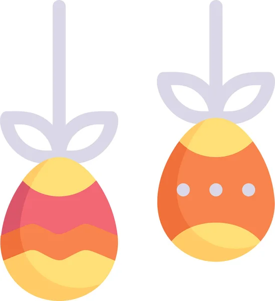 Decoración Día Pascua Huevo Icono Categoría Pascua — Vector de stock