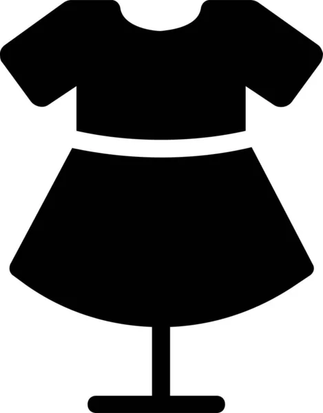 Значок Дитячого Одягу Твердому Стилі — стоковий вектор