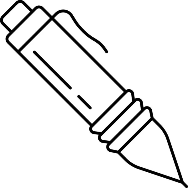 Stift Symbol Umrissstil Bearbeiten — Stockvektor