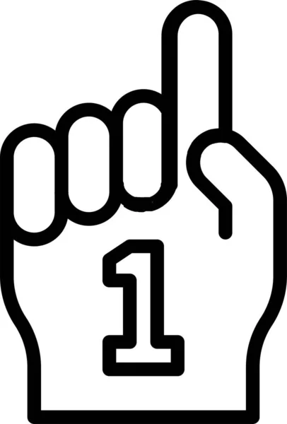 American Foam Hand Football Icon Outline Style — Stock vektor