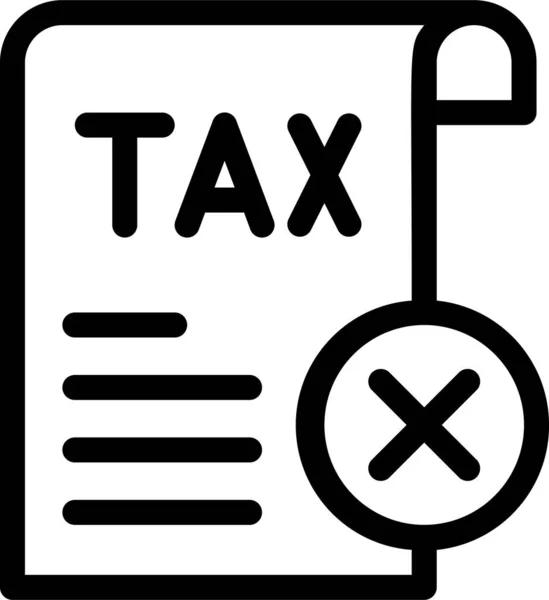 Icône Économie Hors Taxes Affaires Dans Catégorie Gestion Entreprise — Image vectorielle